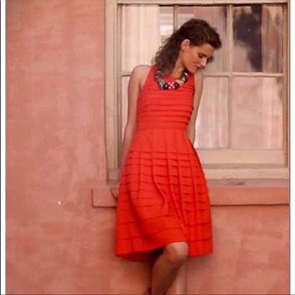 Eva Franco for Anthropologie orange dress size 0 - Picture 2 of 11